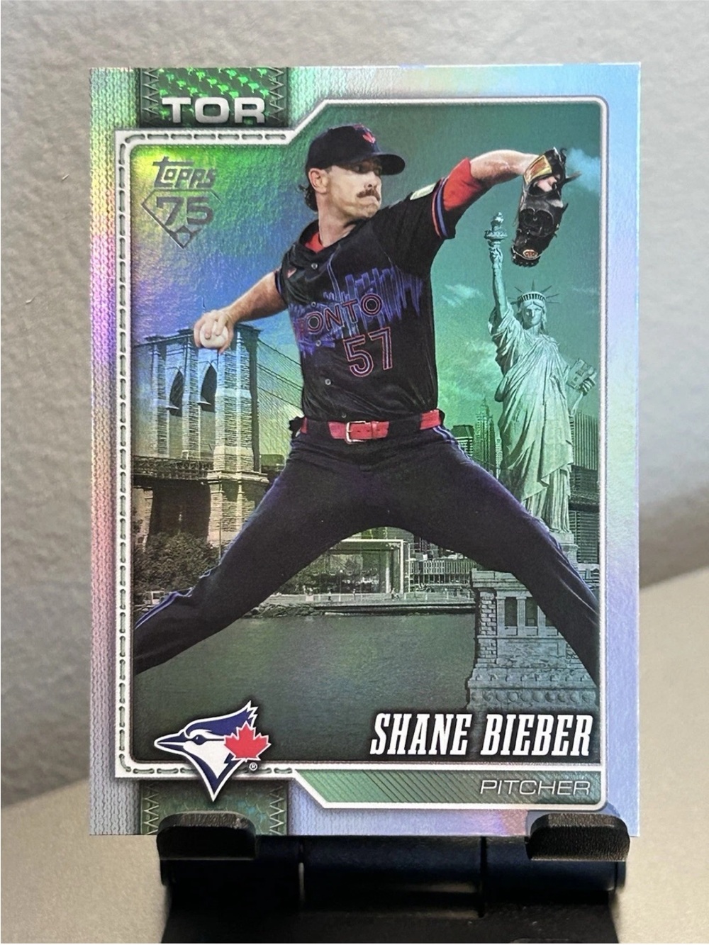 Topps Shane Bieber Holographic Card - Fanatics Fest Exclusive